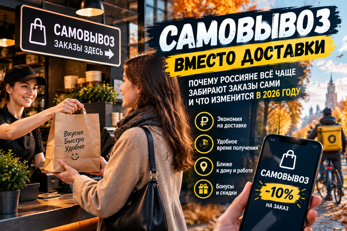 Самовывоз вместо доставки: почему россияне всё чаще забирают заказы сами и что изменится в 2026 году - 22.09.26 10:56