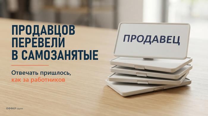 Типичная история: продавцов перевели на договор с самозанятым, а потом за каждого пришлось отвечать как за работника - 28.09.26 19:59