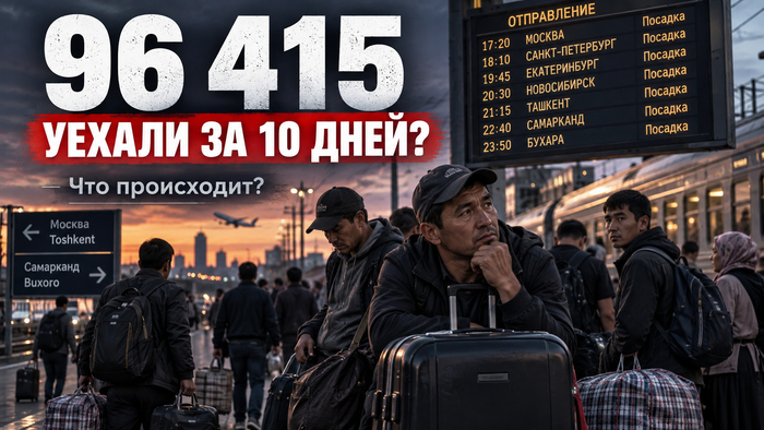 96 тысяч узбекистанцев уехали из России за 10 дней: что происходит