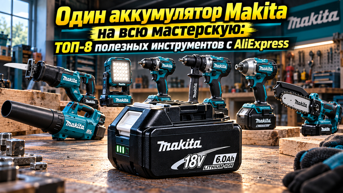 Под аккумулятор Makita: ТОП-7 полезных инструментов с AliExpress