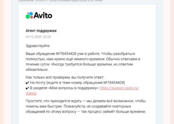 Как Авито Подработка не выплачивает оплату и обманывает их подрядчиков — игнорируя в поддержке — 11.10.26 13:04