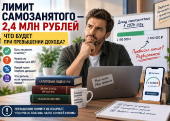 Лимит самозанятого 2,4 млн рублей: что происходит при превышении дохода — 16.10.26 13:31