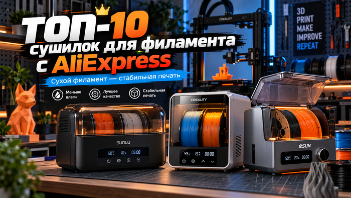 ТОП-10 сушилок для филамента с AliExpress: сушим от одной до четырех катушек одновременно - 05.10.26 20:56