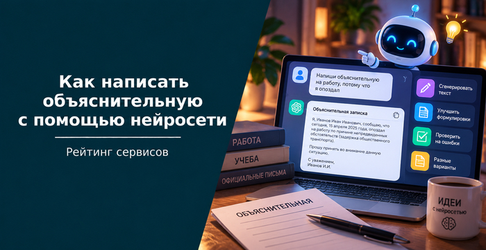 Как написать объяснительную с помощью нейросети бесплатно и платно