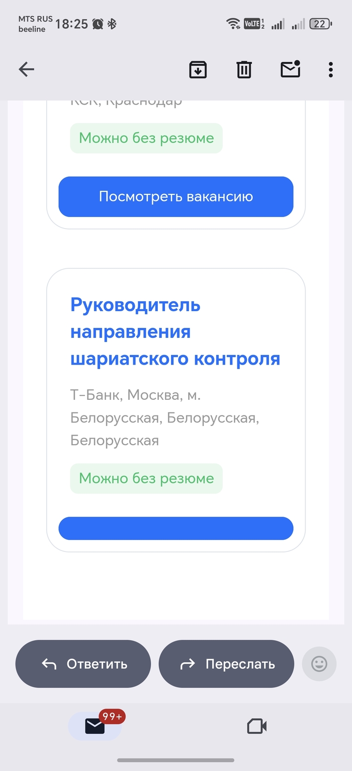 Такая вот вакансия в рассылке пришла - 31.03.26 18:28