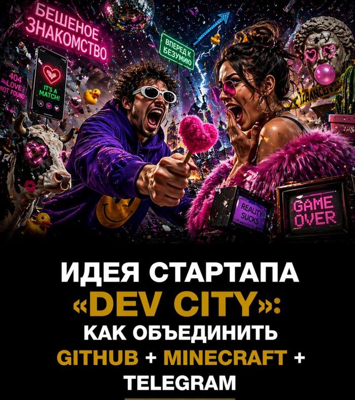 Стартап &laquo;DevCity&raquo;: как объединить GitHub + Minecraft + Telegram - 24.04.26 17:38