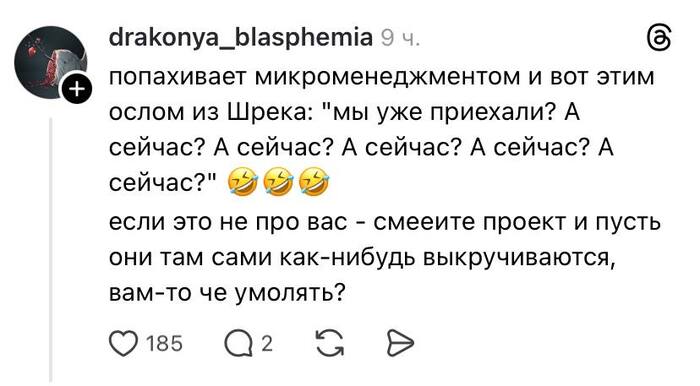 Проджект-менеджер решила поделиться своей рабочей болью, но быстро поймала лучшую ответочку - 04.02.26 06:43