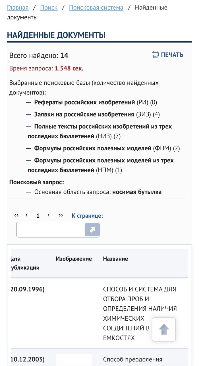 &laquo;Первая в мире носимая бутылка&raquo;: проводим патентное расследование