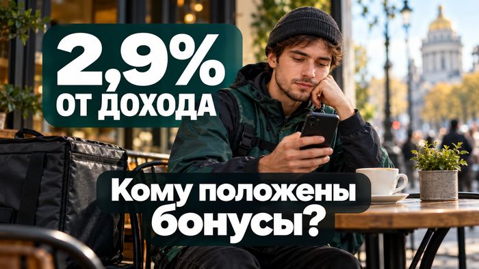 Бонусы самозанятым с 1 октября: кому положены 2,9% от дохода