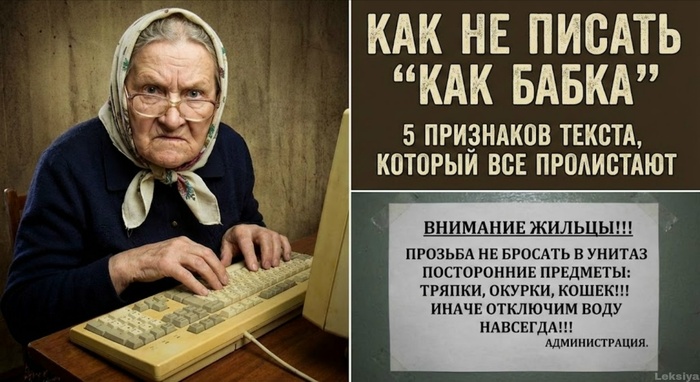 Заголовок: Как не писать &laquo;как бабка&raquo;: 5 признаков текста, который все пролистают - 15.02.26 23:41